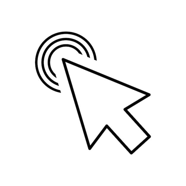 computer mouse click cursor gray arrow icons set vector illustration