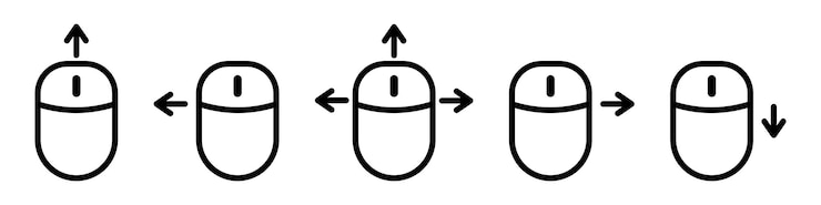 Vector computer mouse pointer icon set computer mouse with arrow vector