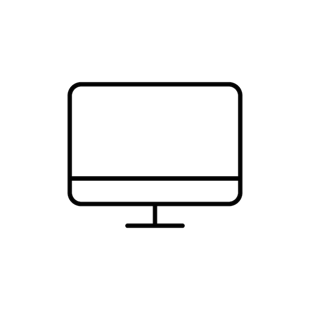 Computer Screen icon Flat fill set collection