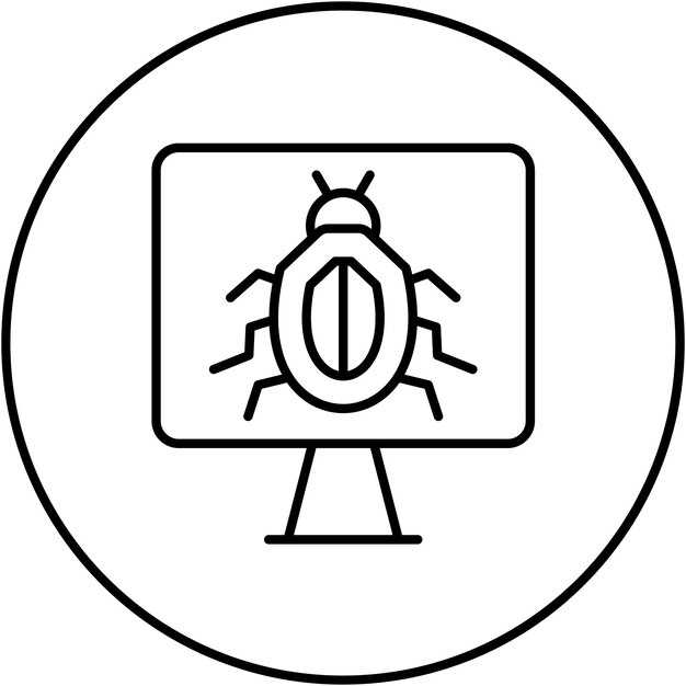 computer virus icon vector image can be used for networking and data sharing