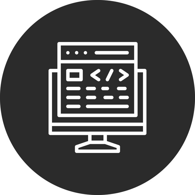 Computer Website vector icon illustration of Web Hosting iconset