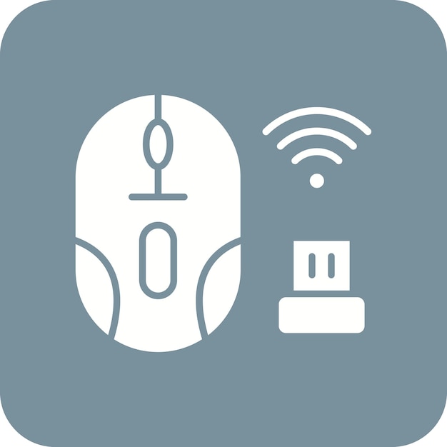 computer wireless mouse icon vector image can be used for networking and data sharing