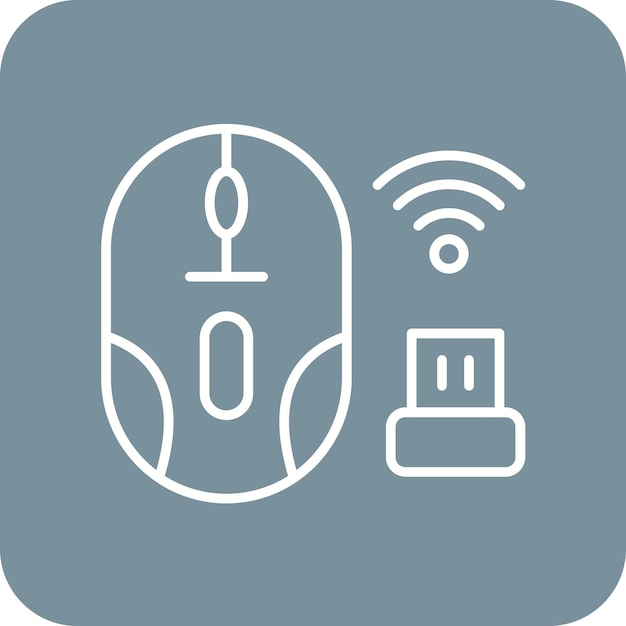 computer wireless mouse icon vector image can be used for networking and data sharing