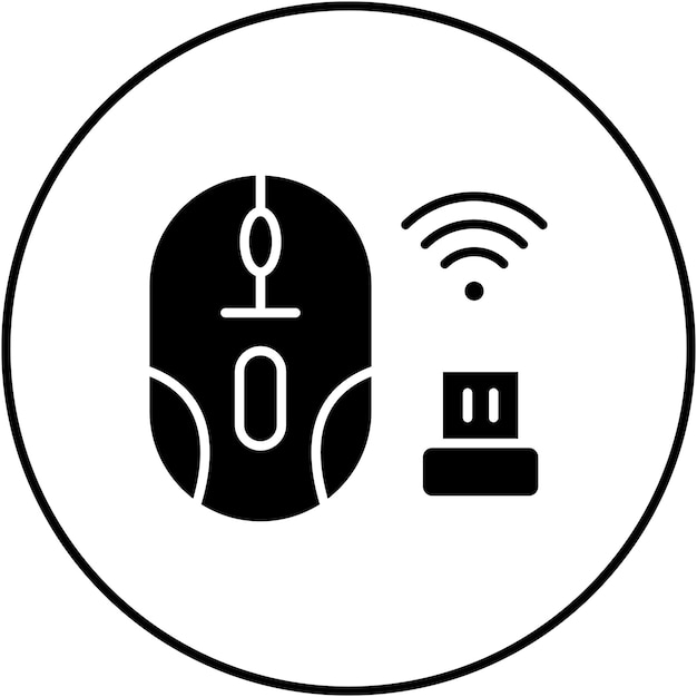 computer wireless mouse icon vector image can be used for networking and data sharing