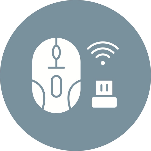 computer wireless mouse icon vector image can be used for networking and data sharing
