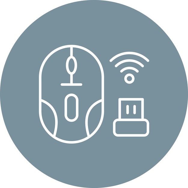 computer wireless mouse icon vector image can be used for networking and data sharing