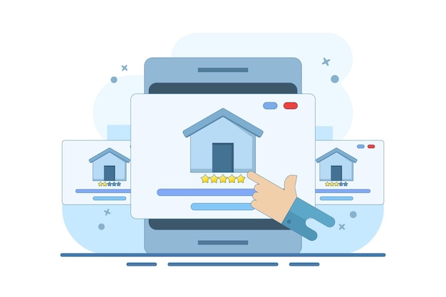 concept illustration of choosing a new home based on budget by calculating home affordability