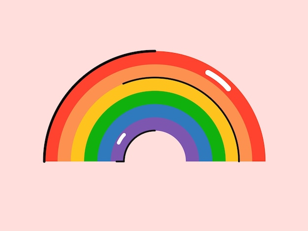 Concept Pride LGBT rainbow This is a vibrant and inclusive illustration of a rainbow