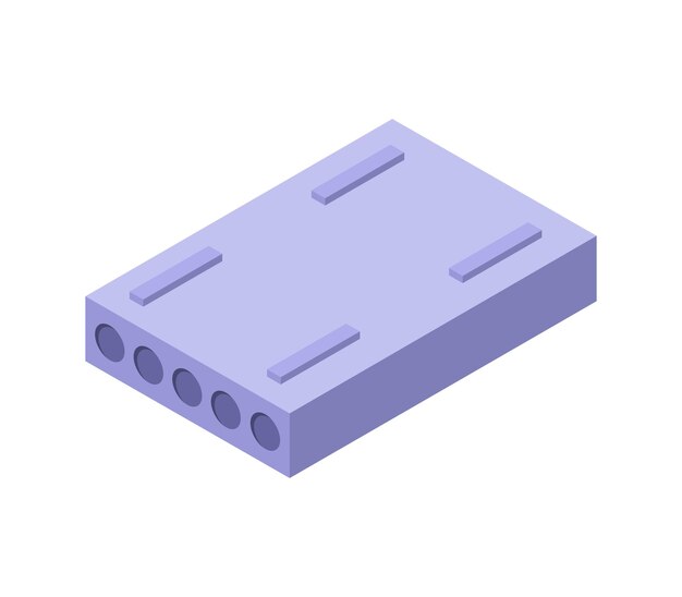 Concrete slab isometric