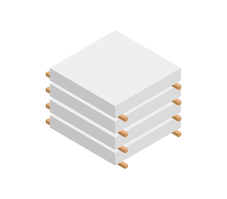 Vector concrete slab isometric