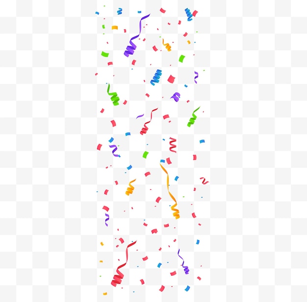 confetti background. festive backdrop. party design with colorful confetti. vector illustration.