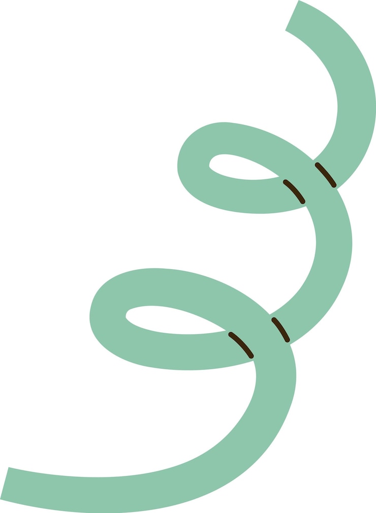Vector confetti curved stripe