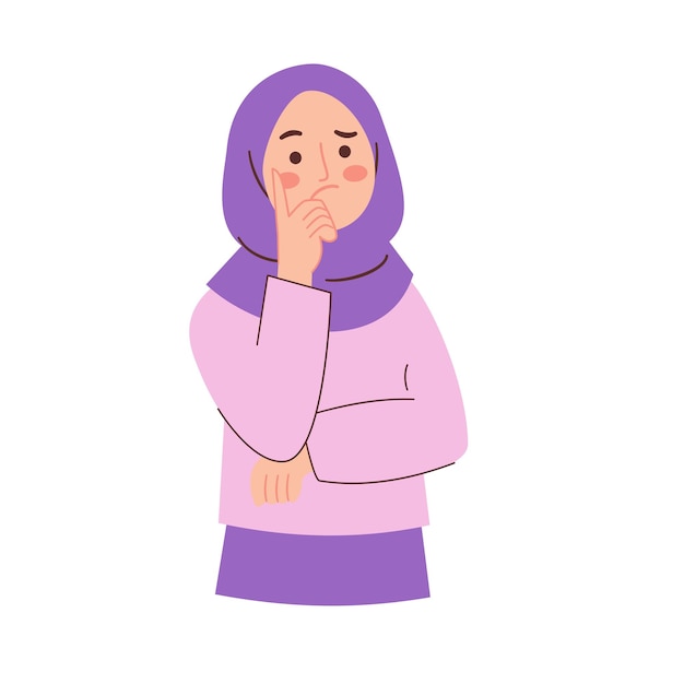 Confused muslim woman