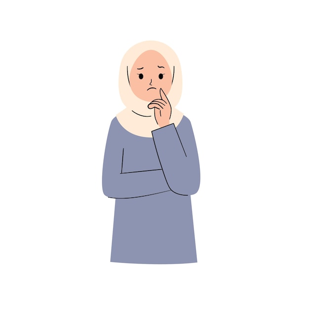 Confused muslim woman
