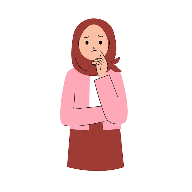 Confused muslim woman