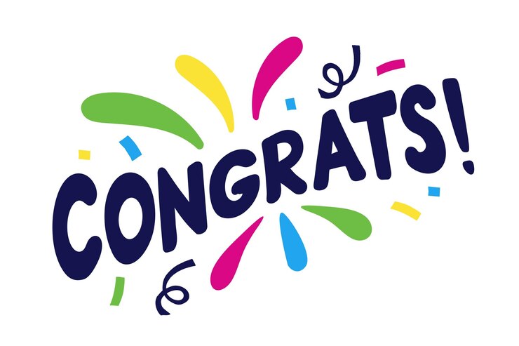 Vector congrats congratulations postcard stylish fashion postcard festive banner vector illustration