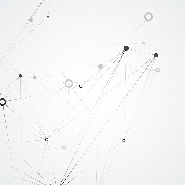 Connect network background with dots and lines