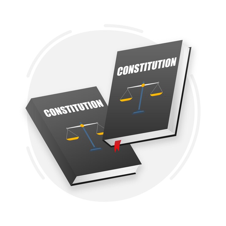Vector constitution book law book in flat style vector illustration