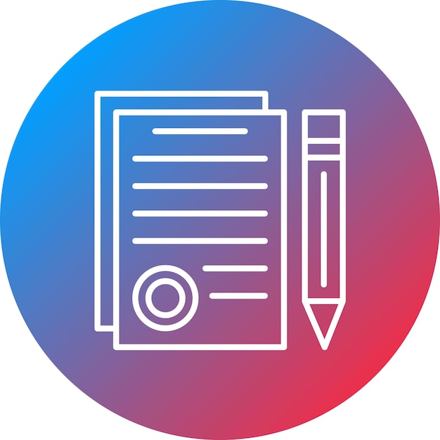 Contract icon vector image Can be used for Communications