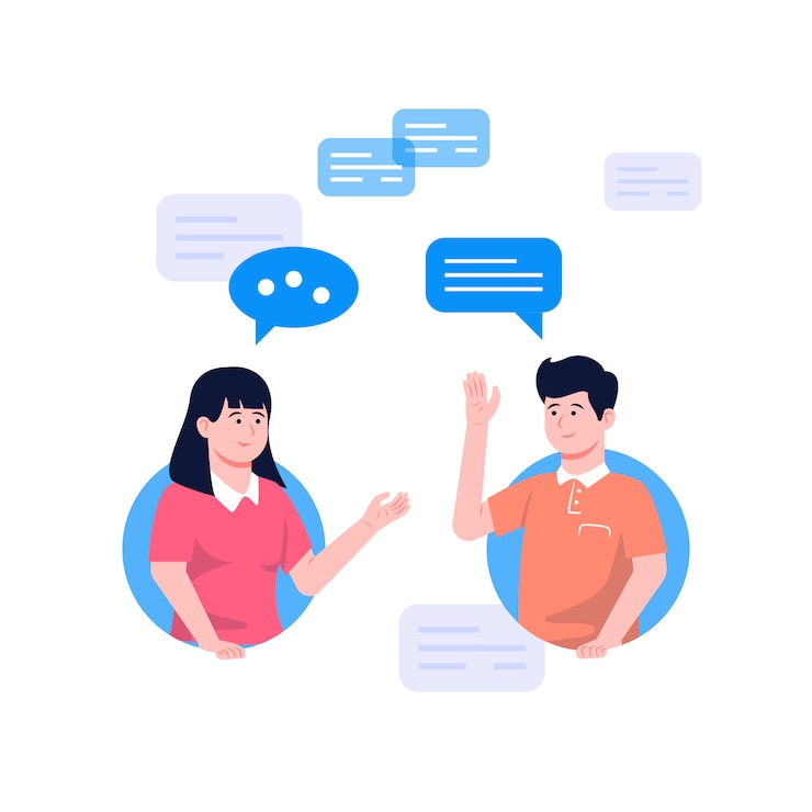 Vector conversation concept illustration