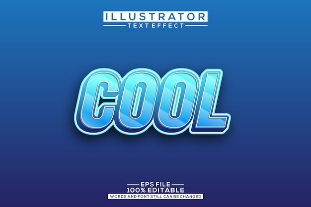 Cool 3D text effect editable