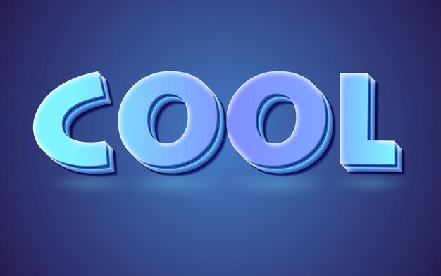 Cool 3d text style editable vector text effect