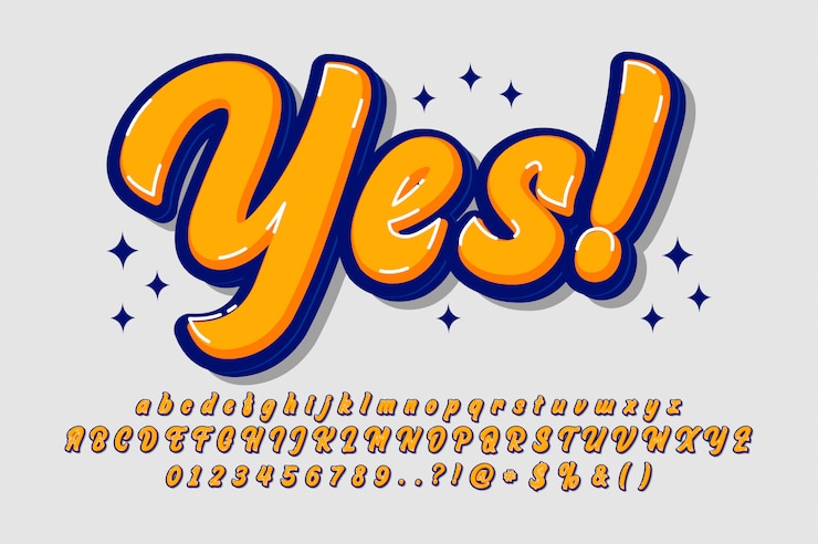 Vector cool fancy brush alphabet  for retro poster and banner