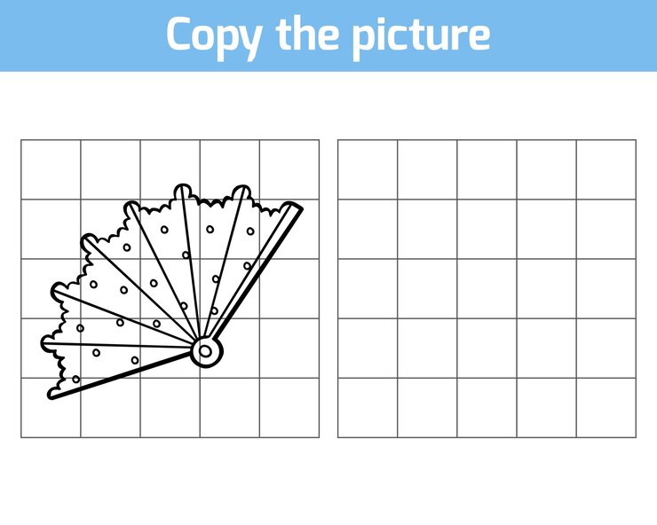 Vector copy the picture, education game for children, fan