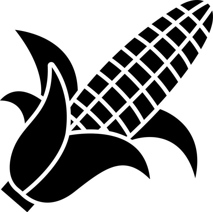 Corn solid glyph vector illustration