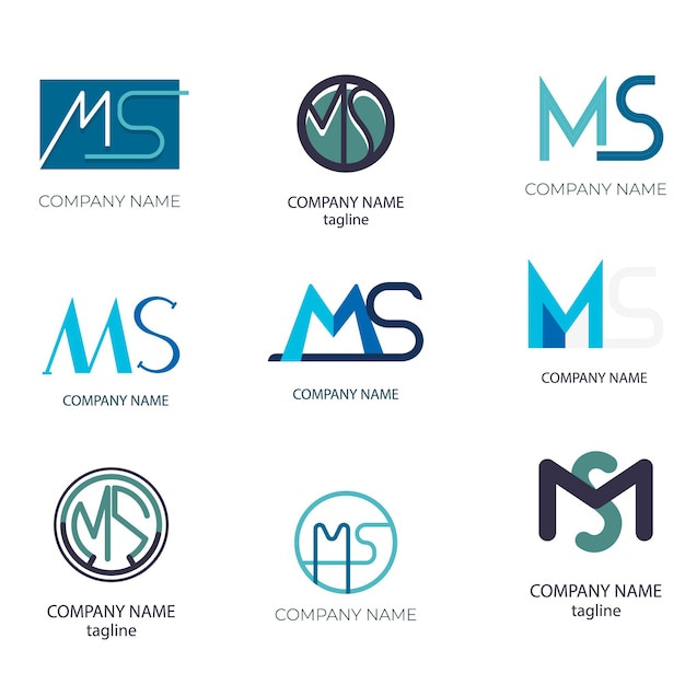 Corporate business brand company marketing logo design elegant label and badge design vector logo m