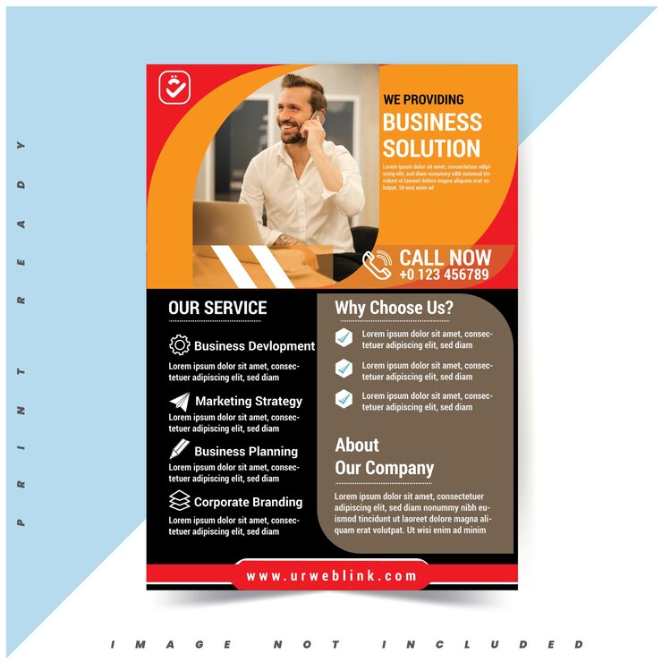 Vector corporate business flyer design template for your business easy to customize every file