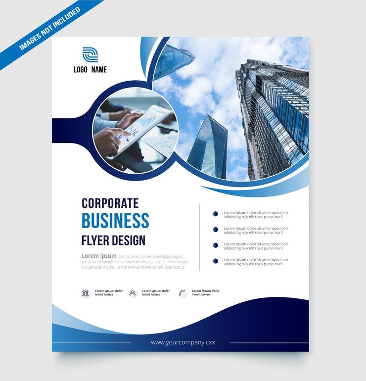 Corporate business flyer design template.
