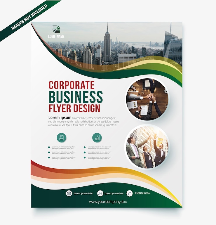 Corporate business flyer design template.