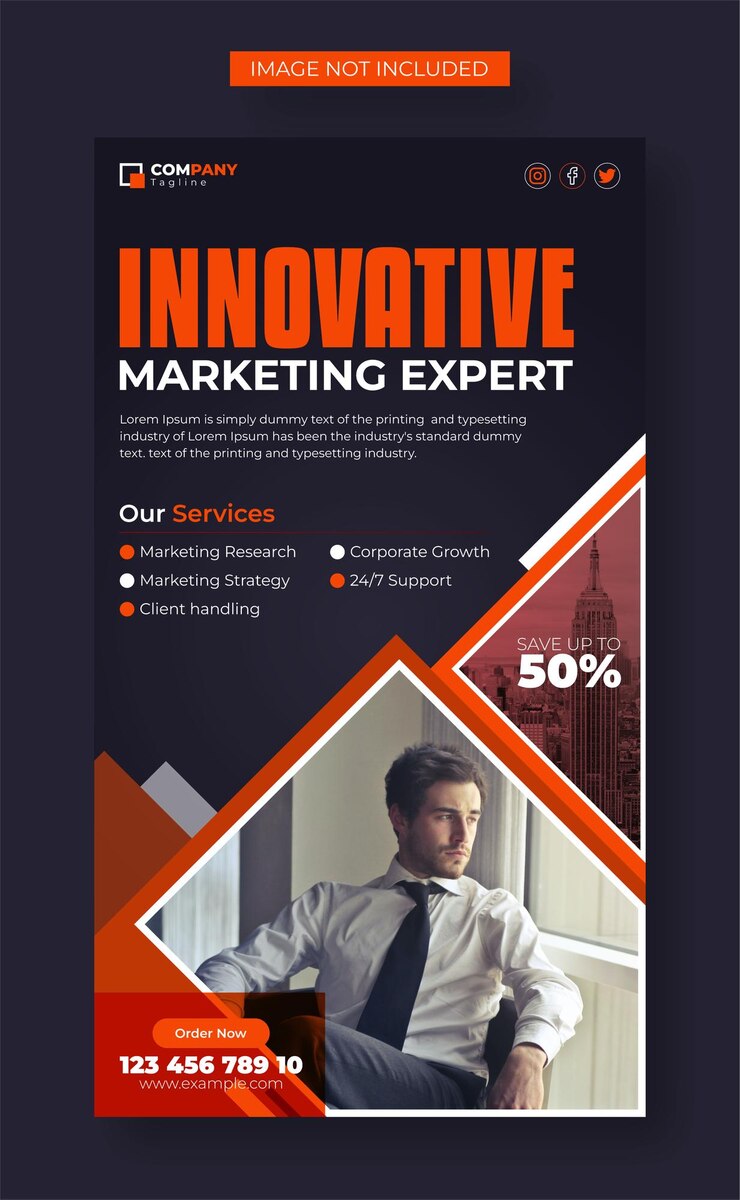 Vector corporate business instagram story template