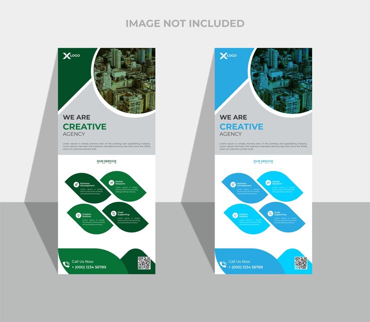 Vector corporate business rollup banner template vector