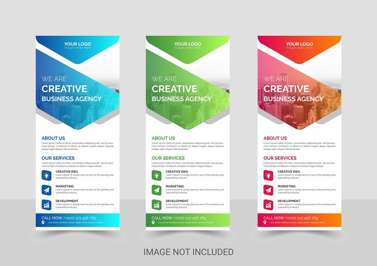 Vector corporate business x banner pull up roll up banner design template