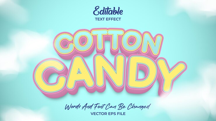 Cotton candy text effect