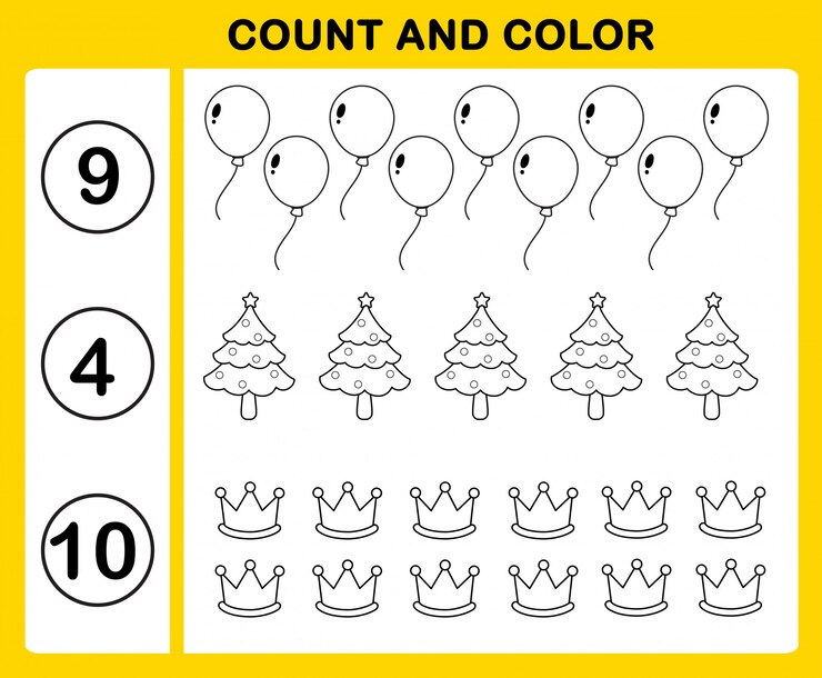 Vector count and color illustration vector