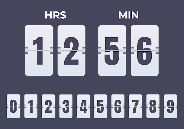 countdown number counter time count clock concept design graphic illustration