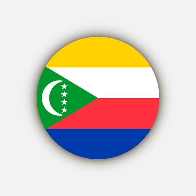 Country Comoros Comoros flag Vector illustration