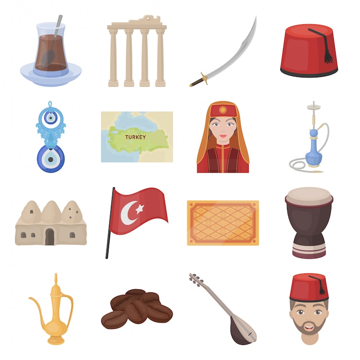 Vector country turkey icon