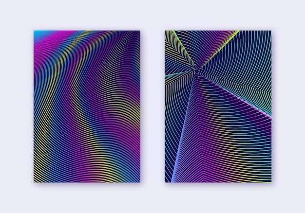cover design template set abstract lines modern b