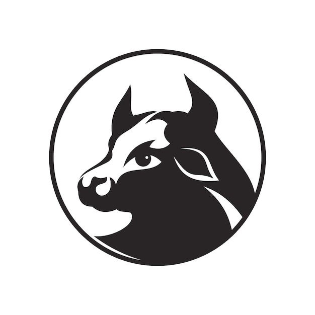 cow logo template vector icon