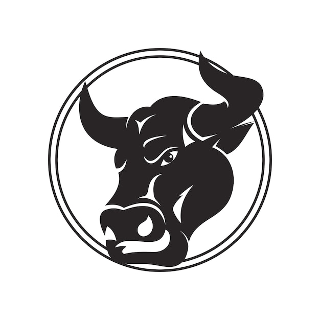 cow logo template vector icon