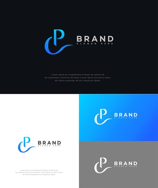 Cp Pc Letter Logo Icon Brand Identity Sign Cp Pc Letter Symbol Template