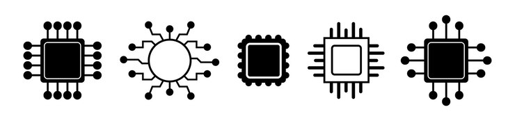 Vector cpu components motherboard boards