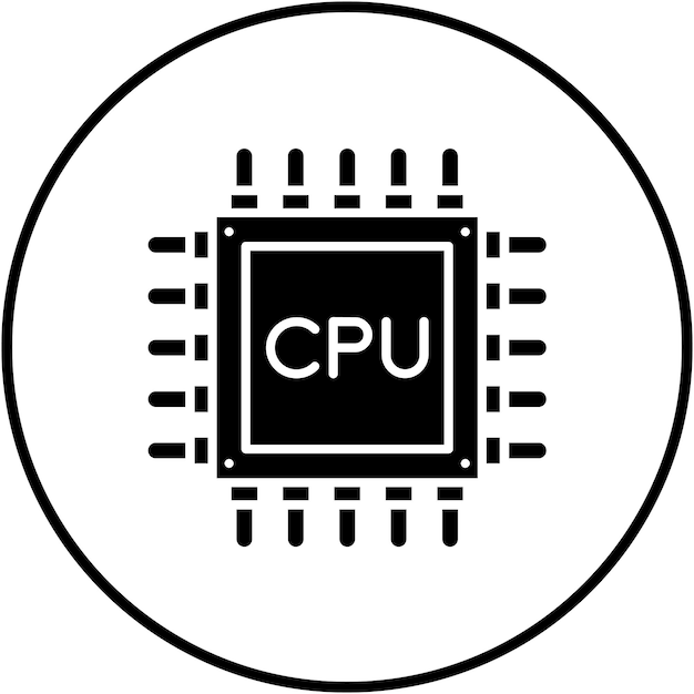 CPU vector icon Can be used for Computer and Hardware iconset
