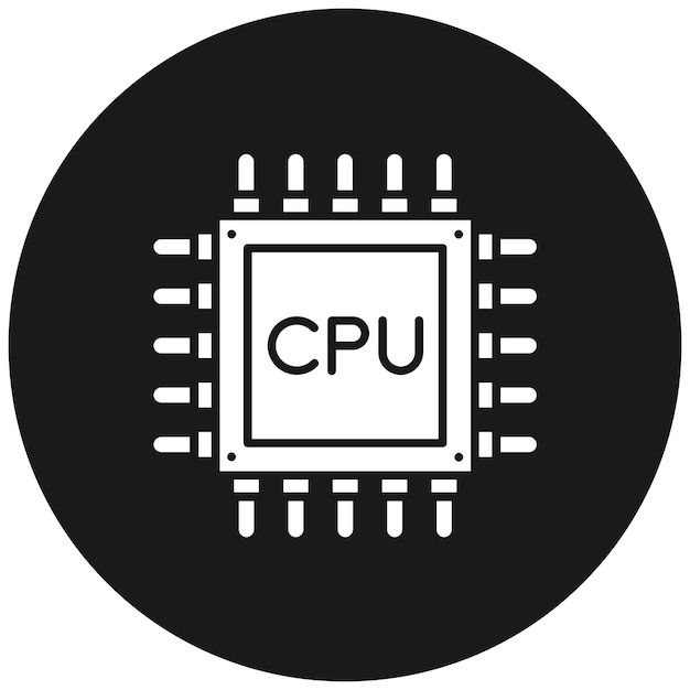 CPU vector icon Can be used for Computer and Hardware iconset