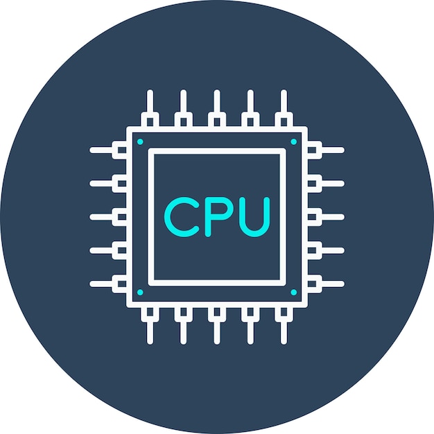 CPU vector icon Can be used for Computer and Hardware iconset