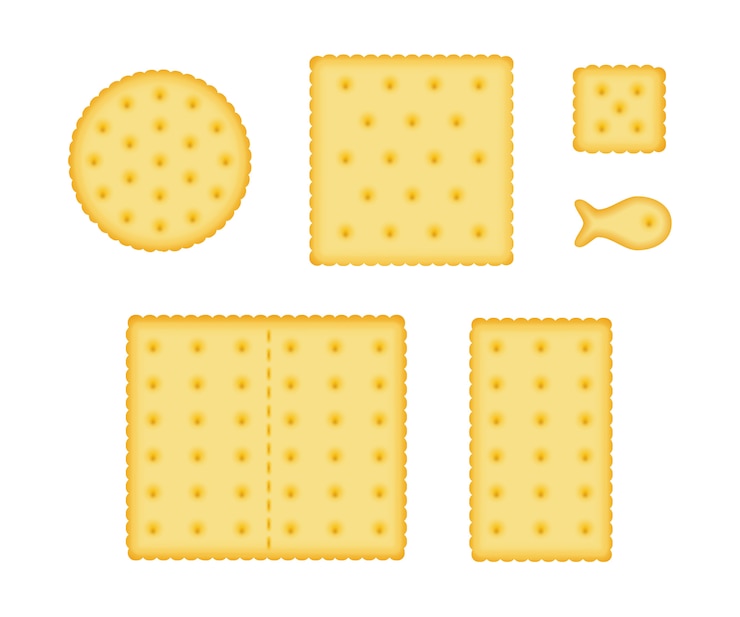 Vector cracker cookies set.
